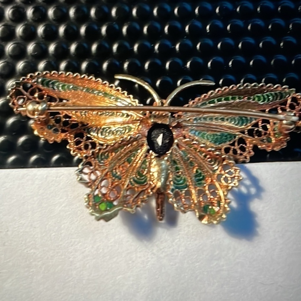 Vintage jewelry 14k gold Butterfly 21g - Picture 2 of 4